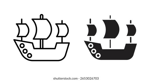 Caravel icon Logo Design Vector Template Illustration