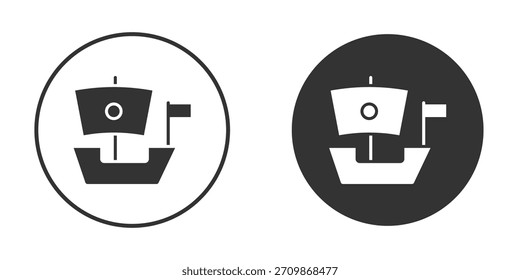 Paquete de signos de icono de carabela. Símbolos de Vector para Diseños gráficos