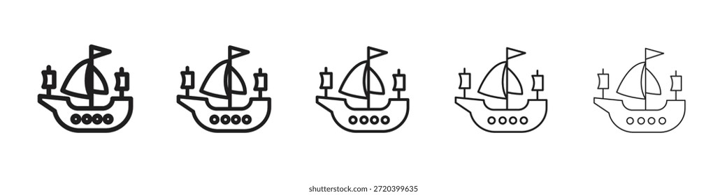Caravel-Symbol, Vektordesign-Element, Vektor eps 10