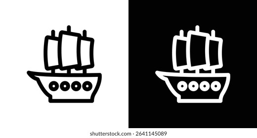 Caravel icon vector simple element illustration editable
