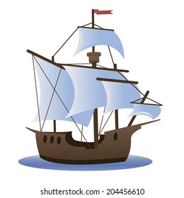 Caravel. Sailing ship