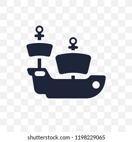 caravel transparent icon. caravel symbol design from Nautical collection. Simple element vector illustration on transparent background.