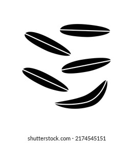 Caraway icon in black flat glyph, filled style isolated on white background