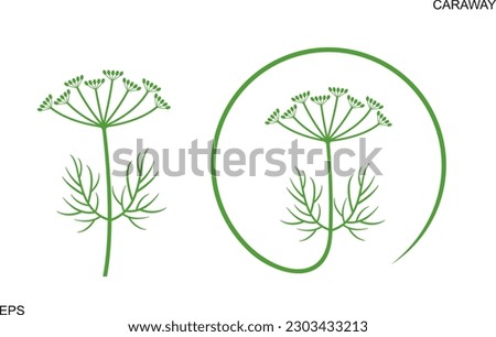 Caraway logo. Isolated caraway on white background