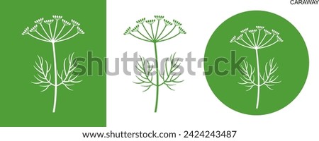 Caraway logo. Isolated caraway on white background