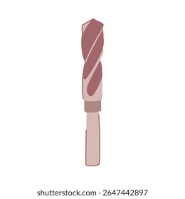 desenho animado de broca de carboneto. espada de torção, contrapia auger, sinal de broca de carboneto de marca forstner. ilustração de vetor de símbolo isolado