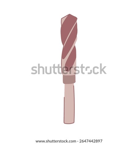 carbide drill bit cartoon. twist spade, auger countersink, forstner brad carbide drill bit sign. isolated symbol vector illustration