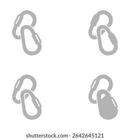 ícone carbine no fundo branco, ilustração vetorial