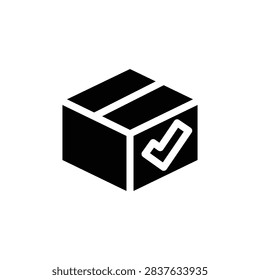 carboard with chek list sign solid icon vector design good for web or mobile app