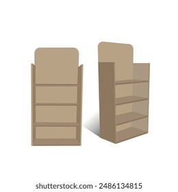 Carboard Stand 3D Box Template Design