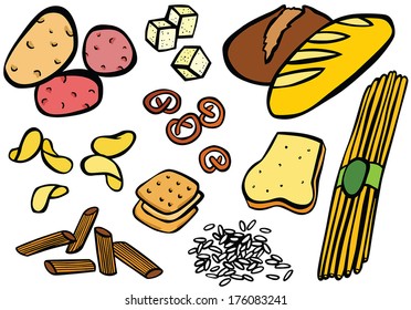 Carbohydrate Foods Set