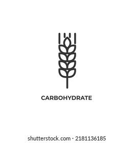 Carbohydrate Line Icon Linear Style Sign Stock Vector (Royalty Free ...