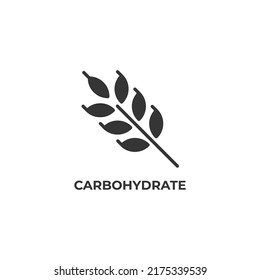 carbohydrate vector icon. filled flat sign for mobile concept and web design. Symbol, logo illustration. Vector graphics