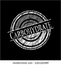 Carbohydrate written with chalkboard texture