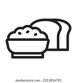 carbohydrates line icon illustration vector graphic