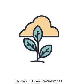 carbon absorbing icon collection .design style with background