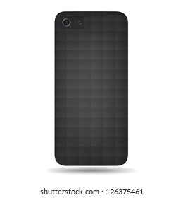 carbon back cover smartphone/vector