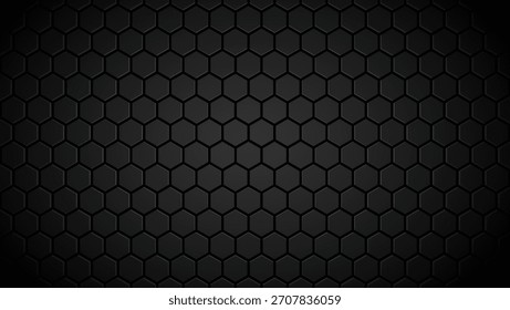 Fondo de carbono con forma geométrica hexagonal negra	