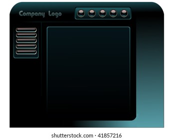 Carbon Blue Hi-Tech Template