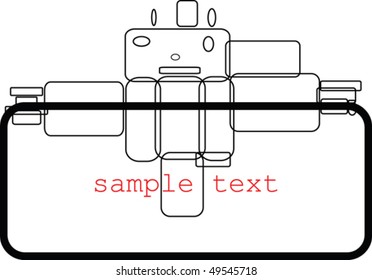 Carbon Blue Robotic Message