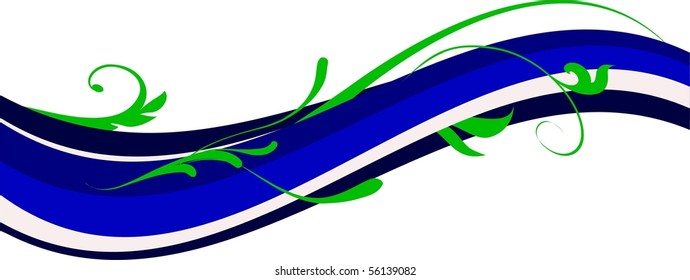 Carbon Blue Running Water Swirl Design