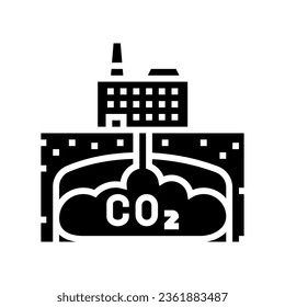 carbon capture environmental glyph icon vector. carbon capture environmental sign. isolated symbol illustration