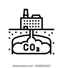 carbon capture environmental line icon vector. carbon capture environmental sign. isolated contour symbol black illustration