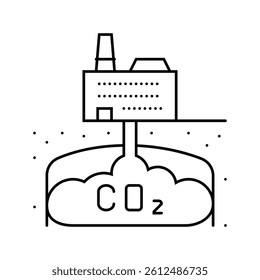 carbon capture environmental line icon vector. carbon capture environmental sign. isolated contour symbol black illustration