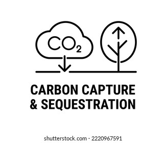 Carbon Capture and Sequestration vector icon illustration concept
