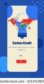 carbon credit concept responsibility of co2 emission environmental conservation sustainable ESG development vertical