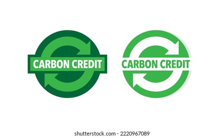 Carbon credit vector icon illustration concept