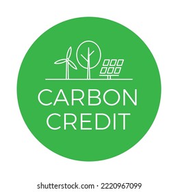 Carbon credit vector icon illustration concept