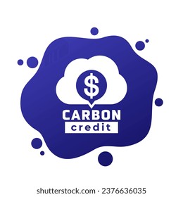 carbon credit vector icon for web