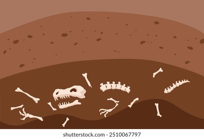 Ciclo do carbono, parte da camada de solo do ciclo biogeoquímico. Conceito de educação científica com camada fóssil. Ilustração do sequestro de carbono no solo