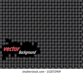 carbon dark background with riped place for text / vector illustration