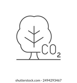 Symbol für die Kohlendioxidabsorptionslinie