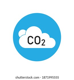 carbon dioxide in the atmosphere global warming vector icon