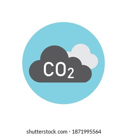 carbon dioxide in the atmosphere global warming vector icon