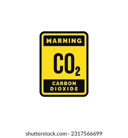 Carbon dioxide caution warning symbol design vector