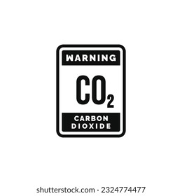 Símbolo de advertencia de advertencia de dióxido de carbono vector