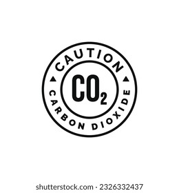 Símbolo de advertencia de advertencia de dióxido de carbono vector