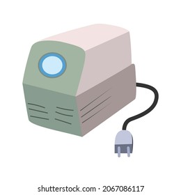 Carbon dioxide charging station, accompanied by a flat design illustration