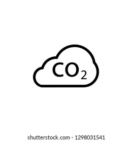 carbon dioxide cloud icon. Simple thin line, outline vector of eco icons for UI and UX, website or mobile application on white background