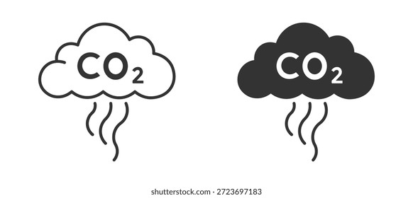 Dióxido de carbono co 2. emisiones Vector Co 2 concepto neutro, Ilustración vectorial, 