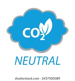 Dióxido de carbono co 2. Ilustración vectorial, vector de emisiones de CO 2 concepto neutro de Co 2. Salvar el mundo, el medio ambiente y la ecología concepto ilustración vectorial.