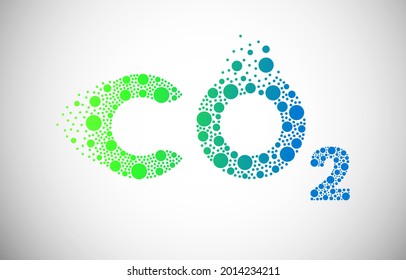 Carbon Dioxide CO2 emissions icon logo design. Carbon Dioxide icon vector illustration.