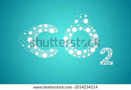 Carbon Dioxide CO2 emissions icon logo design. Carbon Dioxide icon vector illustration.