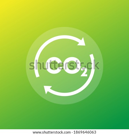carbon dioxide, co2 gas, vector icon