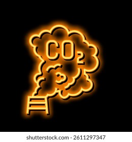 carbon dioxide co2 neon light sign vector. carbon dioxide co2 illustration