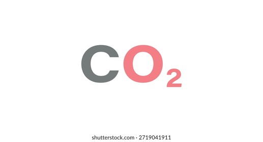 Fórmula de estructura de dióxido de carbono (CO2).